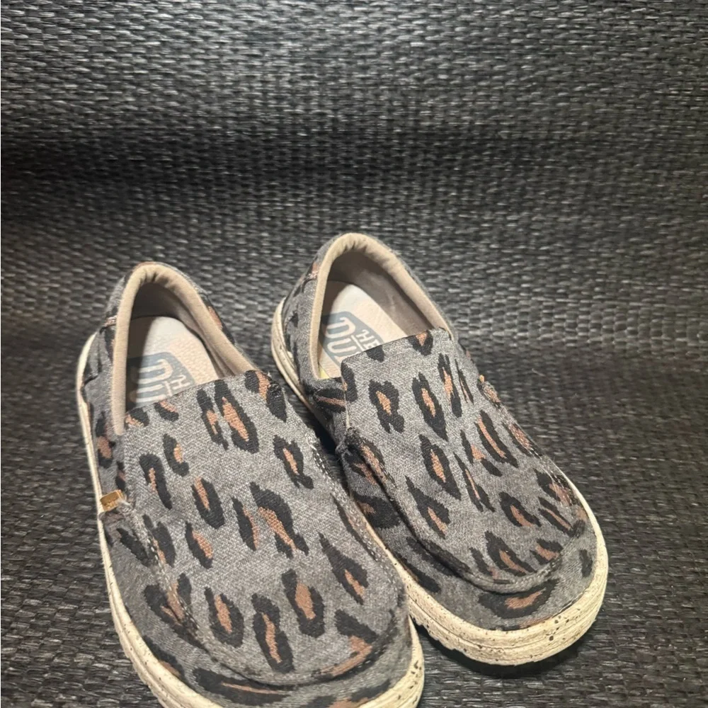 Hey Dude Leopard Print Slip-On Shoes